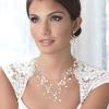 imageBriLove Womens Bohemian Boho Crystal Teardrop Freshwater Cultured Pearl Handmade Filigree Flower Choker Necklace Dangle Earrings SetGoldTone