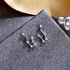 imageBriLove 925 Sterling Silver CZ Horoscope Zodiac 12 Constellation Astrology Ear Crawler Post Earrings Gift for Mom Women Mothers DayValentines DayBirthdayChristmasAnniversaryAquarius Jan 20  Feb 18