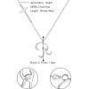 imageBriLove 925 Sterling Silver Cross Side Pendant Necklace Initial Letter Jesus Crucifix Christian Jewelry Gifts for Mom Womenr Daily WearMothers DayValentines DayBirthdayChristmasAnniversaryR