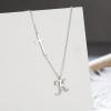 imageBriLove 925 Sterling Silver Cross Side Pendant Necklace Initial Letter Jesus Crucifix Christian Jewelry Gifts for Mom Womenr Daily WearMothers DayValentines DayBirthdayChristmasAnniversaryLetter K