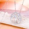 imageBriLove Gifts for Mom Women 925 Sterling Silver CZ Tree of Life Birthstone Pendant Necklace for Mothers DayValentines DayBirthdayChristmasAnniversary06JuneWhite Pearl