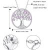 imageBriLove Gifts for Mom Women 925 Sterling Silver CZ Tree of Life Birthstone Pendant Necklace for Mothers DayValentines DayBirthdayChristmasAnniversary07JulyPink