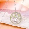 imageBriLove Gifts for Mom Women 925 Sterling Silver CZ Tree of Life Birthstone Pendant Necklace for Mothers DayValentines DayBirthdayChristmasAnniversary08AugChampagne Color