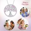 imageBriLove Gifts for Mom Women 925 Sterling Silver CZ Tree of Life Birthstone Pendant Necklace for Mothers DayValentines DayBirthdayChristmasAnniversary07JulyPink