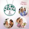 imageBriLove Gifts for Mom Women 925 Sterling Silver CZ Tree of Life Birthstone Pendant Necklace for Mothers DayValentines DayBirthdayChristmasAnniversary05 May  Emerald Color