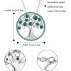 imageBriLove Gifts for Mom Women 925 Sterling Silver CZ Tree of Life Birthstone Pendant Necklace for Mothers DayValentines DayBirthdayChristmasAnniversary05 May  Emerald Color