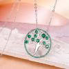 imageBriLove Gifts for Mom Women 925 Sterling Silver CZ Tree of Life Birthstone Pendant Necklace for Mothers DayValentines DayBirthdayChristmasAnniversary05 May  Emerald Color