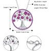 imageBriLove Gifts for Mom Women 925 Sterling Silver CZ Tree of Life Birthstone Pendant Necklace for Mothers DayValentines DayBirthdayChristmasAnniversary10OctTourmaline Color