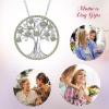 imageBriLove Gifts for Mom Women 925 Sterling Silver CZ Tree of Life Birthstone Pendant Necklace for Mothers DayValentines DayBirthdayChristmasAnniversary12DecOlive Color