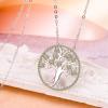 imageBriLove Gifts for Mom Women 925 Sterling Silver CZ Tree of Life Birthstone Pendant Necklace for Mothers DayValentines DayBirthdayChristmasAnniversary12DecOlive Color