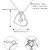 imageBriLove Gifts for Mom Women 925 Sterling Silver Cubic Zirconia Dainty Double Heart Pendant Necklace for Daily WearMothers DayValentines DayBirthdayChristmasAnniversary01Clear SilverTone