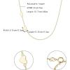 imageBriLove Gifts for Mom Women 925 Sterling Silver Delicate Tiny Sideways Double Forever Love Heart Choker Necklace for Mothers DayValentines DayBirthdayChristmasAnniversary14K Gold