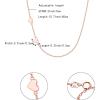 imageBriLove Gifts for Mom Women 925 Sterling Silver Delicate Tiny Sideways Double Forever Love Heart Choker Necklace for Mothers DayValentines DayBirthdayChristmasAnniversaryRose Gold