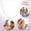 imageBriLove Gifts for Mom Women 925 Sterling Silver Delicate Tiny Sideways Double Forever Love Heart Choker Necklace for Mothers DayValentines DayBirthdayChristmasAnniversarySilverTone