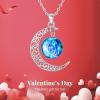 imageBriLove Gifts for Mom Women 925 Sterling Silver Horoscope Zodiac 12 Constellation Astrology Galaxy ampamp Crescent Moon Glass Bead Pendant Necklace for BirthdayChristmasAnniversaryCancer Jun 21  Jul 22