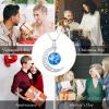 imageBriLove Gifts for Mom Women 925 Sterling Silver Horoscope Zodiac 12 Constellation Astrology Galaxy ampamp Crescent Moon Glass Bead Pendant Necklace for BirthdayChristmasAnniversaryVirgo Aug 23  Sep 22