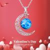 imageBriLove Gifts for Mom Women 925 Sterling Silver Horoscope Zodiac 12 Constellation Astrology Galaxy ampamp Crescent Moon Glass Bead Pendant Necklace for BirthdayChristmasAnniversaryTaurus Apr 20  May 20