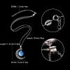 imageBriLove Gifts for Mom Women 925 Sterling Silver Horoscope Zodiac 12 Constellation Astrology Galaxy ampamp Crescent Moon Glass Bead Pendant Necklace for BirthdayChristmasAnniversaryCancer Jun 21  Jul 22