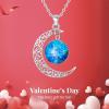 imageBriLove Gifts for Mom Women 925 Sterling Silver Horoscope Zodiac 12 Constellation Astrology Galaxy ampamp Crescent Moon Glass Bead Pendant Necklace for BirthdayChristmasAnniversaryScorpio Oct 23  Nov 21