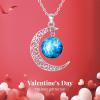 imageBriLove Gifts for Mom Women 925 Sterling Silver Horoscope Zodiac 12 Constellation Astrology Galaxy ampamp Crescent Moon Glass Bead Pendant Necklace for BirthdayChristmasAnniversaryAquarius Jan 20  Feb 18