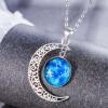 imageBriLove Gifts for Mom Women 925 Sterling Silver Horoscope Zodiac 12 Constellation Astrology Galaxy ampamp Crescent Moon Glass Bead Pendant Necklace for BirthdayChristmasAnniversaryCapricorn Dec 22  Jan 19
