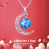 imageBriLove Gifts for Mom Women 925 Sterling Silver Horoscope Zodiac 12 Constellation Astrology Galaxy ampamp Crescent Moon Glass Bead Pendant Necklace for BirthdayChristmasAnniversaryVirgo Aug 23  Sep 22