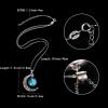 imageBriLove Gifts for Mom Women 925 Sterling Silver Horoscope Zodiac 12 Constellation Astrology Galaxy ampamp Crescent Moon Glass Bead Pendant Necklace for BirthdayChristmasAnniversaryGemini May 21  Jun 20