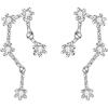 imageBriLove 925 Sterling Silver CZ Horoscope Zodiac 12 Constellation Astrology Ear Crawler Post Earrings Gift for Mom Women Mothers DayValentines DayBirthdayChristmasAnniversaryAquarius Jan 20  Feb 18