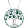 imageBriLove Gifts for Mom Women 925 Sterling Silver CZ Tree of Life Birthstone Pendant Necklace for Mothers DayValentines DayBirthdayChristmasAnniversary05 May  Emerald Color