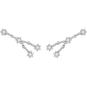 imageBriLove 925 Sterling Silver CZ Horoscope Zodiac 12 Constellation Astrology Ear Crawler Post Earrings Gift for Mom Women Mothers DayValentines DayBirthdayChristmasAnniversaryCancer Jun 21  Jul 22