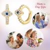imageBriLove 14K Gold Plated Hoop Earrings for Women Mom 925 Sterling Silver Evil Eye Huggie Hoops Gifts for Daily WearMothers DayValentines DayBirthdayChristmasAnniversary