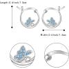 imageBriLove 925 Sterling Silver CZ Dainty Cute ButterflyPandaSloth Huggie Hoop Dangle Earring Animal Jewelry Gifts for WomenButterflyBlue