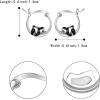 imageBriLove 925 Sterling Silver CZ Dainty Cute ButterflyPandaSloth Huggie Hoop Dangle Earring Animal Jewelry Gifts for WomenPanda