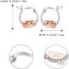 imageBriLove 925 Sterling Silver CZ Dainty Cute ButterflyPandaSloth Huggie Hoop Dangle Earring Animal Jewelry Gifts for WomenSloth14K Rose Gold