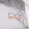 imageBriLove 925 Sterling Silver CZ Dainty Cute ButterflyPandaSloth Huggie Hoop Dangle Earring Animal Jewelry Gifts for WomenSloth14K Rose Gold