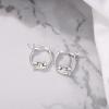 imageBriLove 925 Sterling Silver CZ Dainty Cute ButterflyPandaSloth Huggie Hoop Dangle Earring Animal Jewelry Gifts for WomenSlothClear