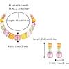 imageBriLove Fashion Stylish Beaded Statement Necklace Dangle Earrings Jewelry Set for Women Costume Christmas Party PromMulticolor GoldTone