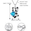 imageBriLove Gift for Mom Women 925 Sterling Silver CZ Forever Love Cute Animal Heart Pendant Necklace Jewelry Gifts for Mothers DayValentines DayBirthdayChristmasAnniversaryBlue Topaz SilverTone