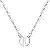 imageBriLove Gifts for Mom Women 925 Sterling Silver Initial Necklace Double Side Round Letter Alphabet Pendant Daily WearMothers DayValentines DayBirthdayChristmasAnniversaryR