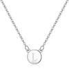 imageBriLove Gifts for Mom Women 925 Sterling Silver Initial Necklace Double Side Round Letter Alphabet Pendant Daily WearMothers DayValentines DayBirthdayChristmasAnniversaryL