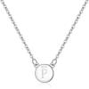 imageBriLove Gifts for Mom Women 925 Sterling Silver Initial Necklace Double Side Round Letter Alphabet Pendant Daily WearMothers DayValentines DayBirthdayChristmasAnniversaryP