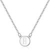 imageBriLove Gifts for Mom Women 925 Sterling Silver Initial Necklace Double Side Round Letter Alphabet Pendant Daily WearMothers DayValentines DayBirthdayChristmasAnniversaryH