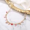 imageBriLove Gold Chain Choker Necklace for Women Bling Rhinestone Enamel Lips Heart Alphabet Sun Fashion Summer Necklaces GiftMulticolor GoldTone