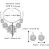 imageBriLove Gorgeous Stunning Crystal Layer Flower Cluster Statement Necklace Dangle Earrings Jewelry Set for Women Bridal BridesmaidClear SilverTone
