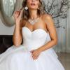 imageBriLove Gorgeous Stunning Crystal Layer Flower Cluster Statement Necklace Dangle Earrings Jewelry Set for Women Bridal BridesmaidClear SilverTone
