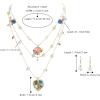 imageBriLove Handmade Strand Necklace for WomenBohemian Boho Colorful Beaded Layered Heart Collar Statement Pendant Necklaces for Summer Vacation Holiday Prom JewelryMulticolor GoldTone