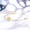 imageBriLove Initial Bracelet Gifts for Mom Women 925 Sterling Silver CZ 14K Gold Plated Alphabet Letter Adjustable Mothers DayValentines DayBirthdayChristmasAnniversaryInitIal D