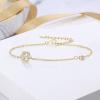 imageBriLove Initial Bracelet Gifts for Mom Women 925 Sterling Silver CZ 14K Gold Plated Alphabet Letter Adjustable Mothers DayValentines DayBirthdayChristmasAnniversaryInitIal B