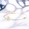 imageBriLove Initial Bracelet Gifts for Mom Women 925 Sterling Silver CZ 14K Gold Plated Alphabet Letter Adjustable Mothers DayValentines DayBirthdayChristmasAnniversaryInitIal A