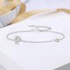 imageBriLove Initial Bracelet Gifts for Mom Women 925 Sterling Silver CZ 14K Gold Plated Alphabet Letter Adjustable Mothers DayValentines DayBirthdayChristmasAnniversaryInitIal DSilver